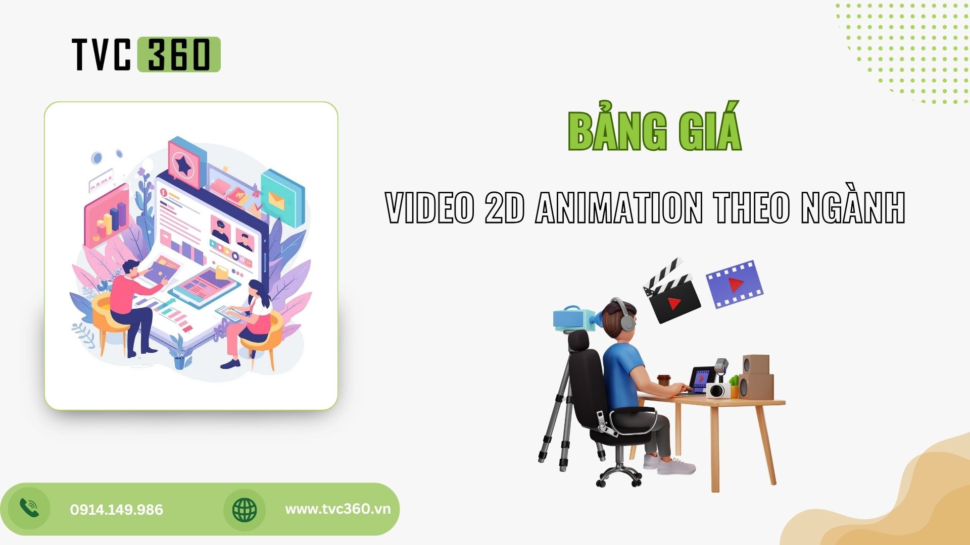 Bảng giá video 2D Animation theo ngành