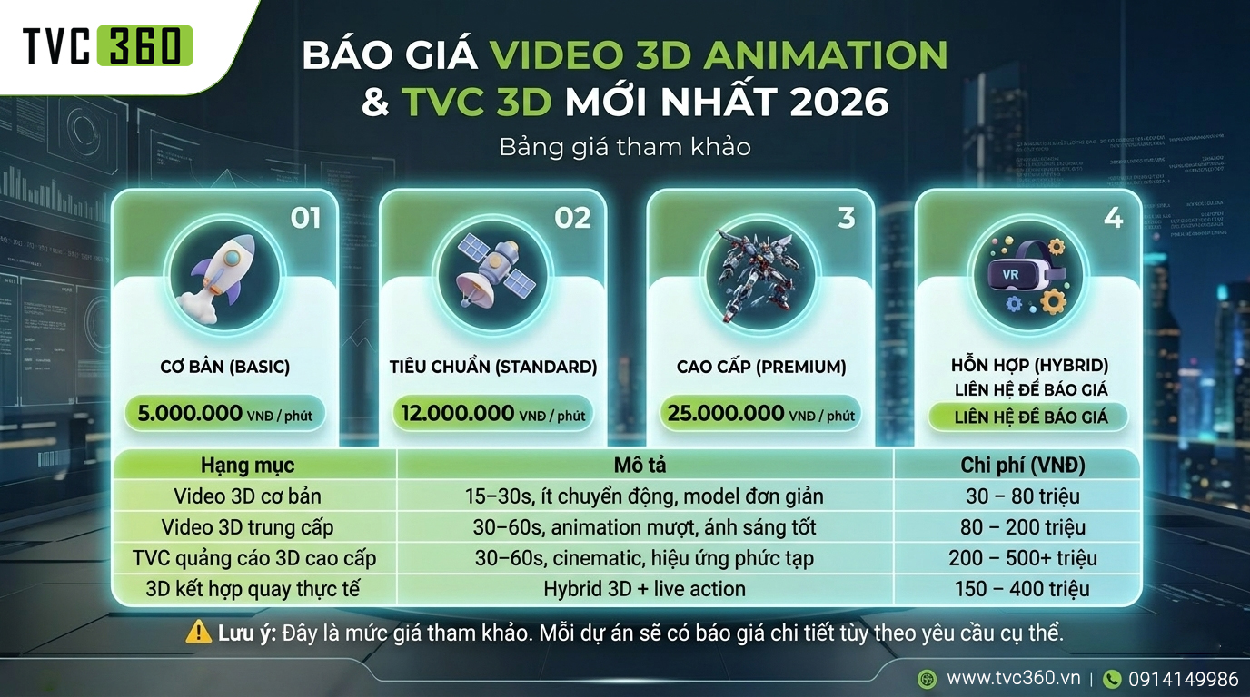 Báo giá video 3D Animation