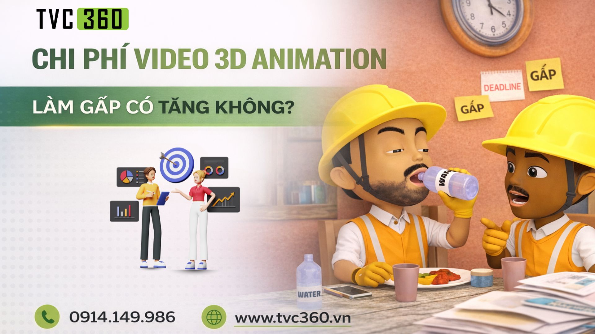chi phí video 3D animation khi làm gấp